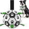QDAN Dog Toys Soccer Ball with Straps, Interactive Tug of War Toy, Durable 6 Inch Ball for Small & Medium Dogs