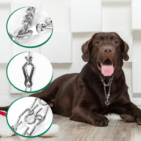 Stainless Steel Dog Training Collar with Quick Release Buckle, Adjustable Chain Collar 26in x 4.0mm (Neck up to 23in) XL