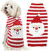 Dog Christmas Sweater, Cute Striped Santa Claus Costume for Small Medium Large Dogs (XXS, Red White Stripe)