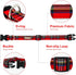 Christmas Plaid Dog Collar, Adjustable Red Collar for Boy and Girl Dogs with Strong Plastic Buckle, L
