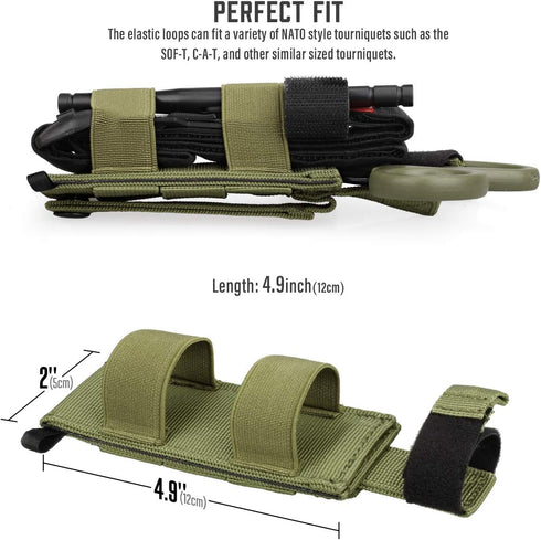 WYNEX Tourniquet Holder, Tactical Tourniquet Straps Holder MOLLE Medical EMT Hand Tools