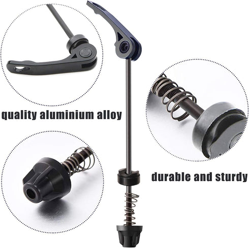 Road Mountain Bicycle MTB Wheel Hub - Front and Rear Skewers Quick Release Skewer Clip Bolt Lever Axle QR
