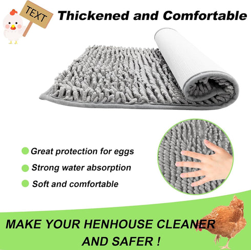 Wensdr 8 12 20 inches pcs Soft Chicken Nesting Pads for Laying Eggs Chenille Velvet Nesting Pads for Chicken Coop Warm