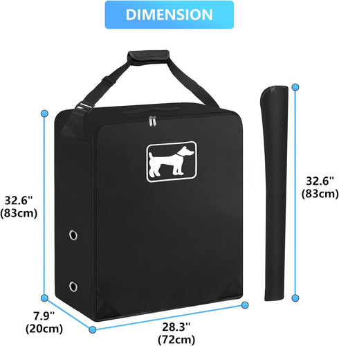 SIRUITON Dog Playpen Storage Bag - Fits 40" H 8 Panels and 9 Stakes, with Reinforcing Plate & Shoulder Strap
