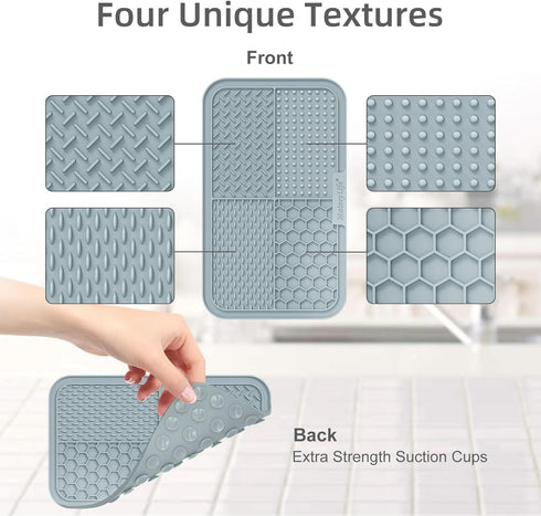 2PCS MateeyLife Large Lick Mat for Dogs with Suction Cups, Slow Feeder Bowls, Cat Lick Mat for Anxiety Relief, Dog Toys