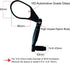 Hafny New Handlebar Bike Mirror - HD, Blast-Resistant Glass Lens, Left Side Bar End Fitting