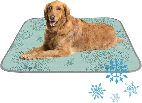 imiBBWQu Dog Cooling Mat Easter Bunny Cooling Mat for Dog Washable Ice Pad
