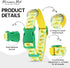 Parisian Pet Pineapple Dog Collar - Adjustable Pattern Buckle Safety Collar for Medium Dogs, Nylon-Breathable