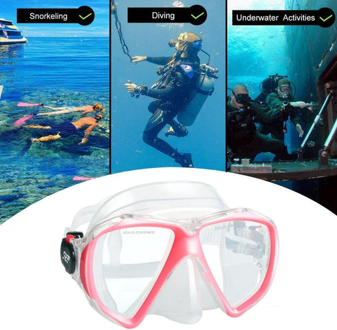 Snorkel Diving Mask Panoramic HD Swim Mask, Anti-Fog Scuba Goggles for Diving, Snorkeling, Swimming
