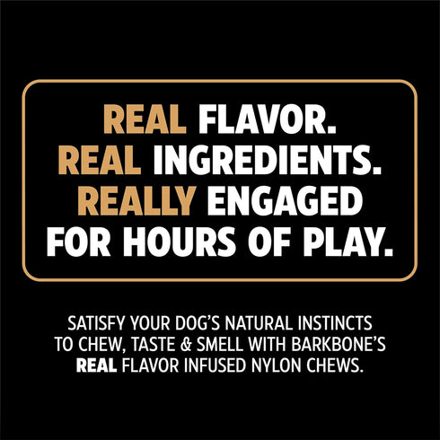 Chew Ring BarkBone, Pet Qwerks, Durable Dog Toys, Peanut Butter Flavor, 5.75"