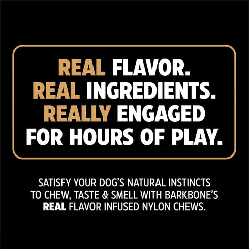 Pet Qwerks Wishbone BarkBone - Nylon Chew Toy for Aggressive Chewers, Bacon Flavor, 8.25"