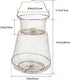 PSGGARY Steel Wire Galvanized Collapsible Crab Fisher's Basket, Metal Rustproof Portable Fishing Basket Cage