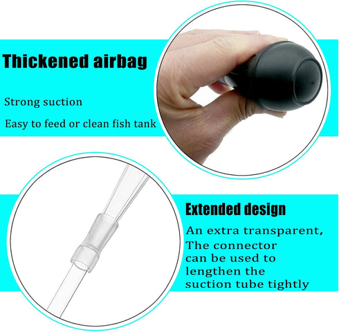 Aquarium Multifunction Dropper Pipette, Manual Cleaner Water Changer Tool for Fish Tank, 30ml Coral Feeder