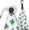Magnetic Golf Towel with Clip, Microfiber Waffle Design - Strong Hold Magnet for Golf Bags, Carts, Clubs (Lucky Clover)