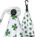 Magnetic Golf Towel with Clip, Microfiber Waffle Design - Strong Hold Magnet for Golf Bags, Carts, Clubs (Lucky Clover)