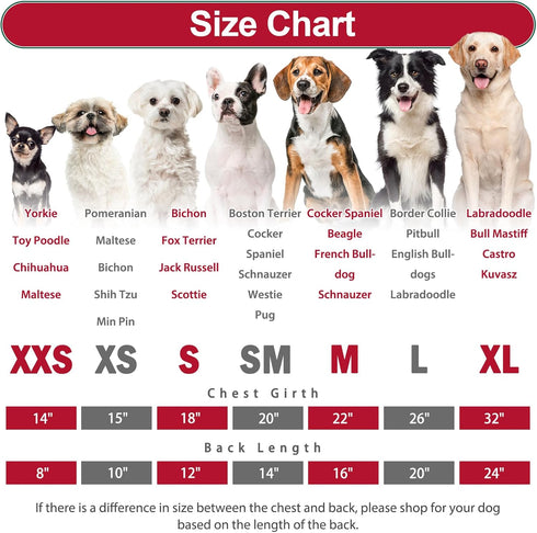 SCENEREAL Dog Pajamas for Small to Large Dogs, Warm Puppy Onesie Outfits for Winter Christmas - Dog Jammies Pjs