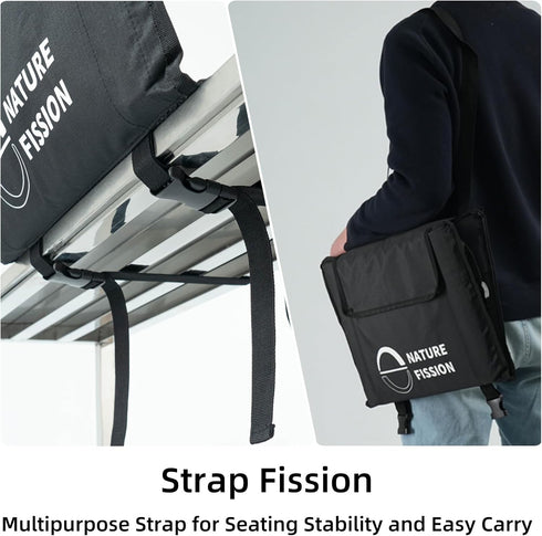 NATUREFISSION Non Metal Stadium Seat with Back and Lumbar Support and Padded Cushion Foldable and Portable Perfect
