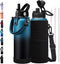 Insulated Water Bottle 40 oz - Metal Hydro Thermal Flask with Straw & Auto Spout Lid, Leak Proof for Hiking