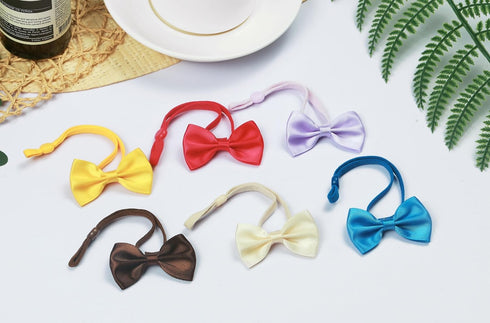 6 Pieces Chicken Bow Ties - Rooster Collar, Crow Collar, Hamster Bow, Parrot Bow for Small Animals