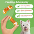 MON2SUN 2.5" 21.2oz Rawhide Free Dog Treats with Mixed Vegetables, Chicken Wrapped Mini Knot Bones for Small Dogs