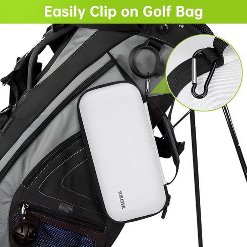 YOREPEK Golf Glove Holder with Removable Shaper - Protective Hard Shell Case Bag with 2 Dividers for Balls, Tees, Golf