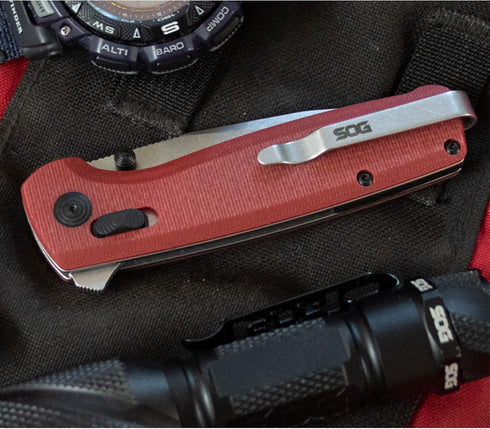 G10 G10 D2 SOG Terminus XR Daily Carry Rugged EDC Ambidextrous Pocket Folding Knives | Handle | Wear-Resistant Steel