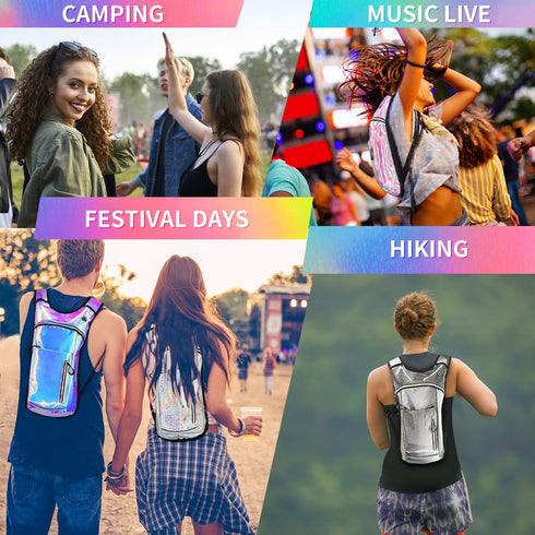 Hydration Backpack with 2L Water Bladder, Lightweight Insulation Pack for Men and Women, Raves, Hiking