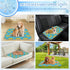 imiBBWQu Sailboat Summer Summer 27" 22" Cooling Dog Bed Paper Yellow Blue Dog Cooling Mat for Washable Pad for Bed Mat
