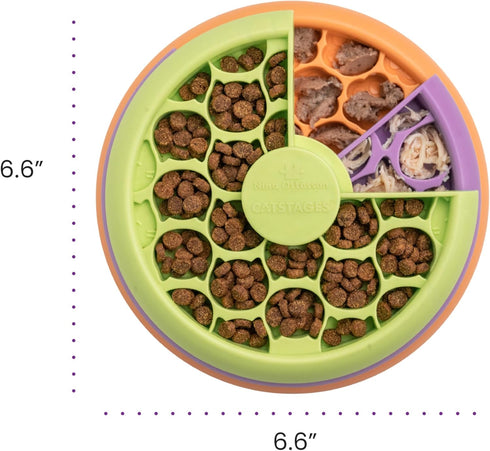 80+ Catstages Kitty Lickin' Layers Interactive Cat Slow Feeder Treat Puzzle Toy, Dry or Wet Food, Mental Stimulation