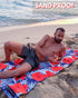 71x35 ECCOSOPHY Microfiber Beach Towel - Sand Free Towels are Quick Dry, Light Weight, Super Absorbent - Perfect Pool