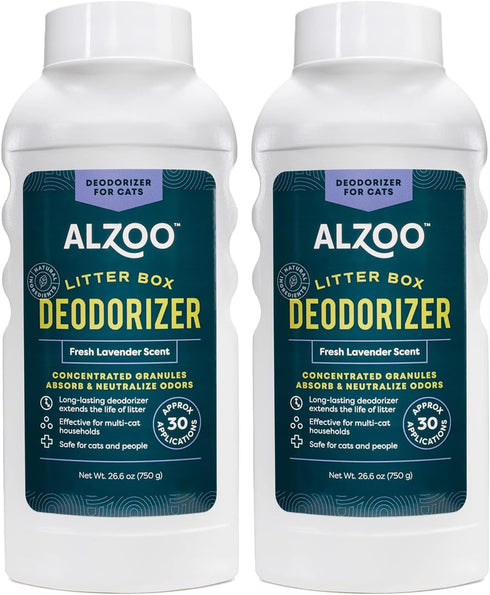 Cat Litter Deodorizer, Concentrated Granules to Absorb & Neutralize Odors, Fresh Lavender Scent, 26.6 Oz., 2 Pack
