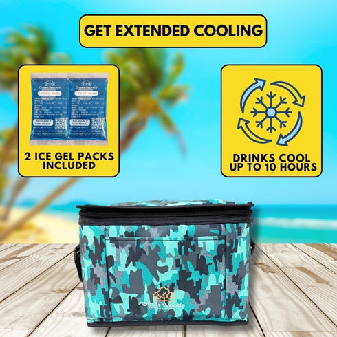 8 8 500ml 10 Insulated Can Cooler Bag | Fits x Beer Cans | Keep Drinks Cool for up to Hours | Ideal for Carrying Beer