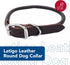 Coastal Pet Circle T Latigo Leather Round Dog Collar, 5/8" x 16", Handcrafted for Sensitive Skin Dogs