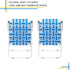XIAOSENLIN 2-Pack Blue-2 Beach Chair Camping Chair, Sunbathing Chairs High Back Outdoor Lawn Concert Beach Folding