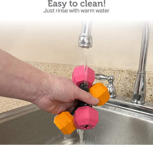 Friends Forever Dog Chew Toy, Interactive Treat Dispensing Puzzle Toy, Non-Toxic Durable Natural Rubber, Pink/Orange 2