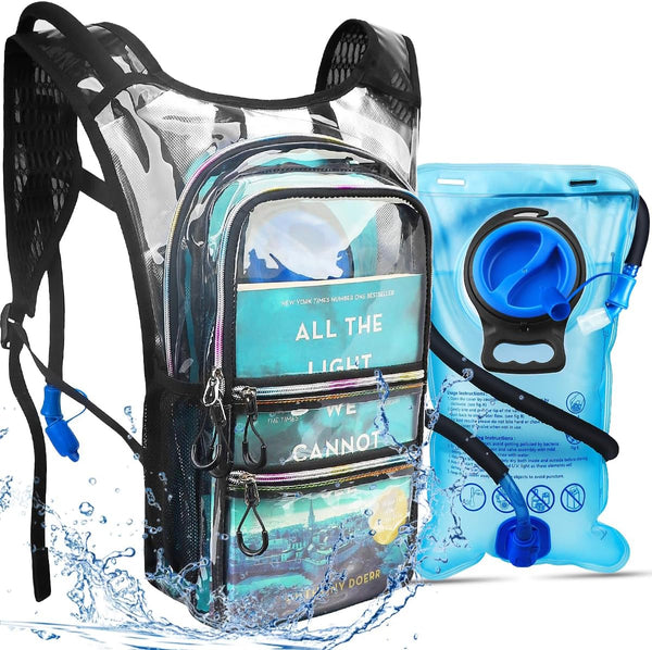 Hydration Pack, Lightweight Water Backpack with 3L Bladder, Essential for Rave, Hiking, Biking, Running