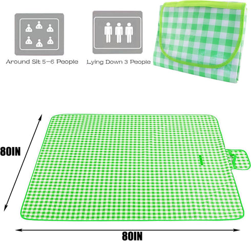 MEETOOT 80 Inch Waterproof Foldable Picnic Mat Outdoor Gear Moisture Proof Pad Portable Beach Lawn Music Festival