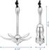 Young Marine Grapnel Anchor Kit for Small Boats, Kayaks, PWC, Jet Ski, Paddle Boards - 3.5 lbs