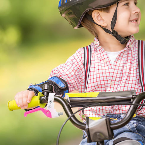 Garneck 1 Pair Kids Bike Brake Levers - Plastic Handles for Children Cycle Brake Replacement (Rosy)