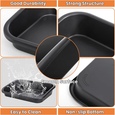 3 Pack 23" Tlence Low Entry Cat Litter Box, Open Top Pet Litter Pan for Kitten, Extra Large Senior Cat Travel Toilet