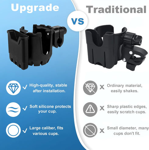Universal Golf Cart Cup Holder with Phone Holder - Accessories for EZGO/Club Car/Yamaha & Most Golf Carts