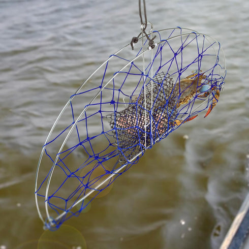 110' Castable Crab Traps with Orange Crab Rope and Stainless Steel Bait Pin