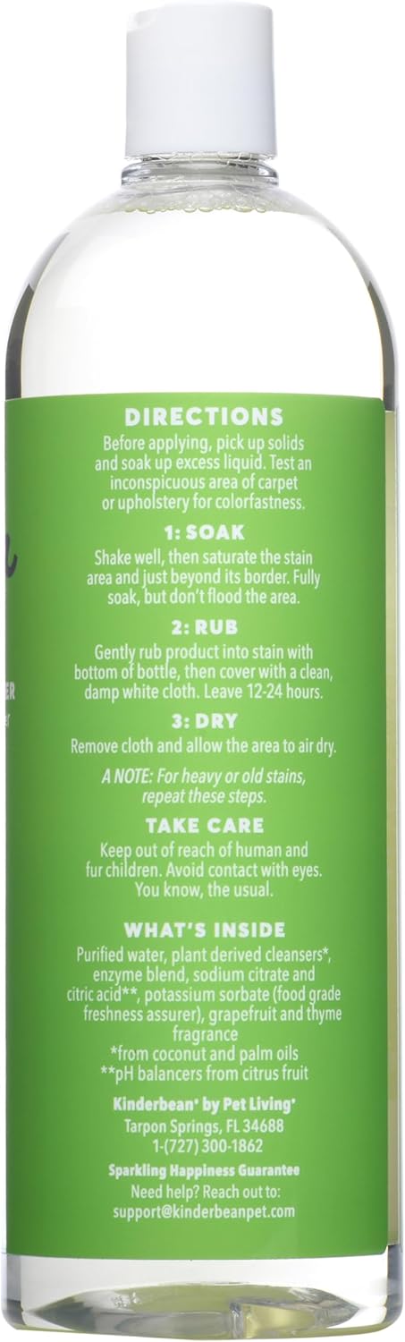 Dog & Cat Urine Stain and Odor Eliminator, 32 oz. Enzyme Bio-Active Formula with Grapefruit & Thyme Scent