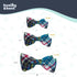 Huxley & Kent Pet Bow Tie for Dogs & Cats, Adjustable Collar Accessory, Blue Madras, Small