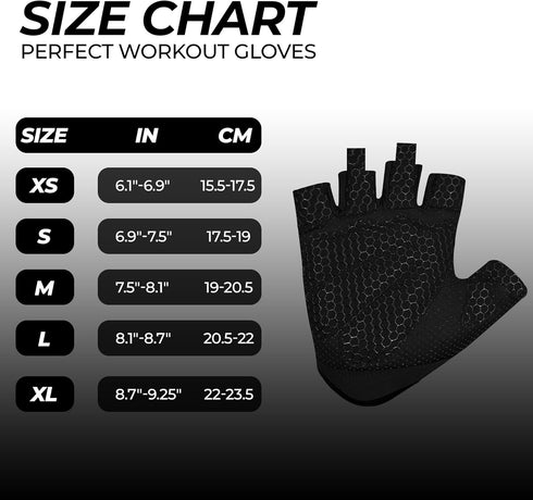 FIGHTSENSE Weight Lifting Gloves with Full Palm Protection, Workout Gloves for Men Women, Breathable Exercise Gym