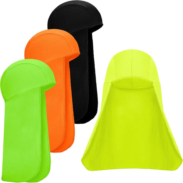 Geyoga 4 Pieces Hard Hat Sun Shade Neck Shade Cap - Quick Dry Cooling Protector Skull Cap, Assorted Colors