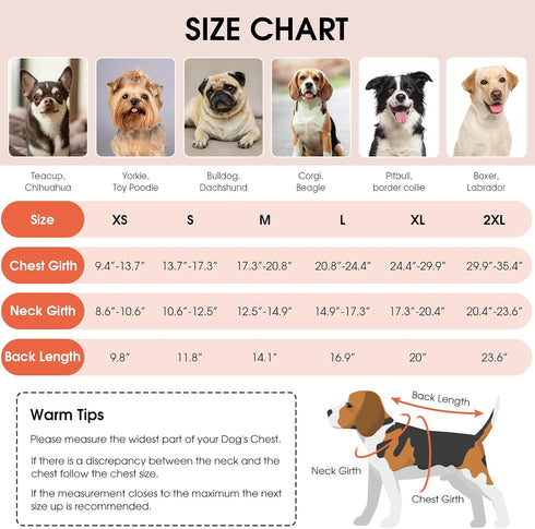 Queenmore Cold Weather Dog Coats, Loft Reversible Winter Fleece Vest, Waterproof Pet Jacket in Multiple Sizes