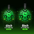 (8 Inch) QDAN Glow in The Dark Dog Toys Soccer Ball with Straps - Light Up Dog Balls for Large Dogs, Interactive Dog