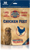 Chicken Feet Dog Treats, Made in USA (30-Pack), Dehydrated All Natural Dog Chews & Snacks