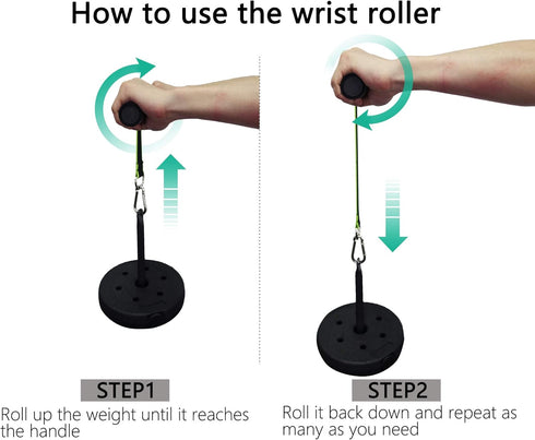Forearm Wrist Roller Blaster Exercise Trainer for Arm Strength Training Fitness Equipment at Home Gym